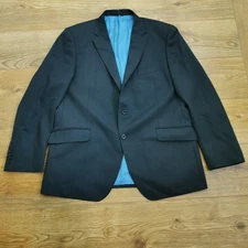 M&S Lanificio TG Di Fabio Blazer Jacket Mens 44 Grey 100% Wool Smart Business