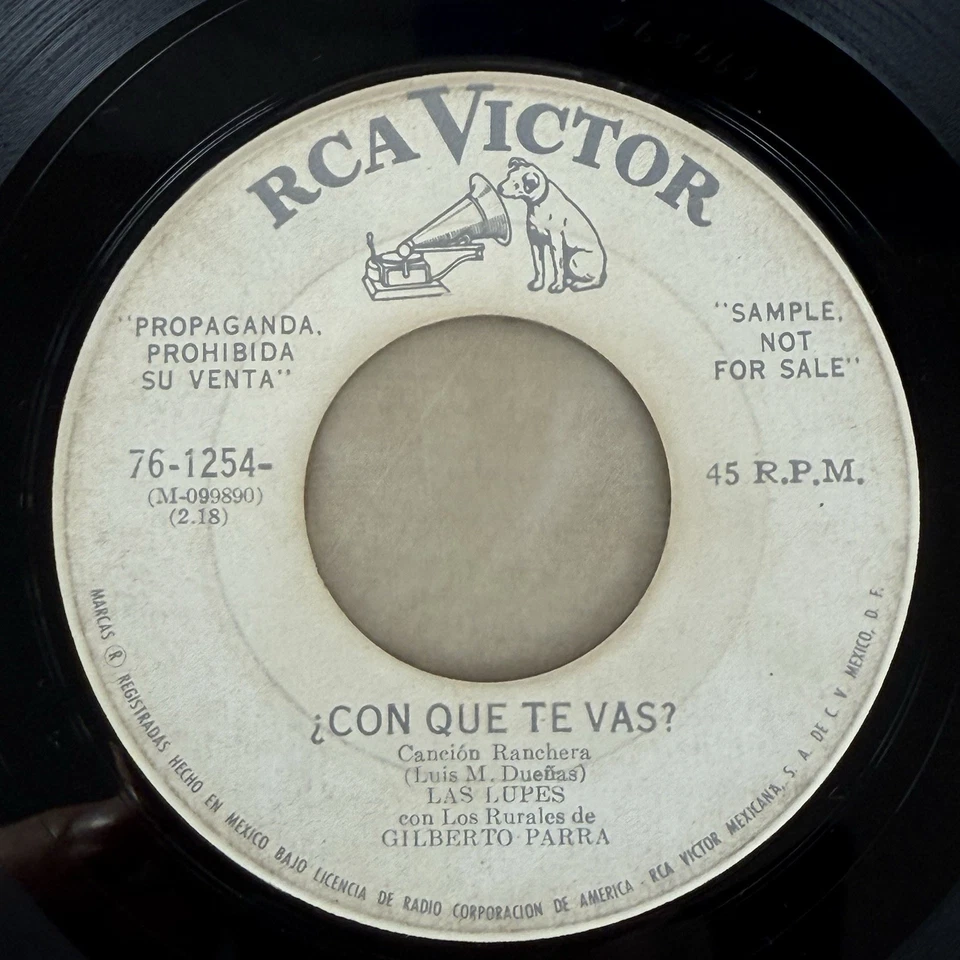 Latin 45 Victor Las Lupes con Los Rurales de Gilbert Parra - Canalla Mexico RARE - Image 3 of 4