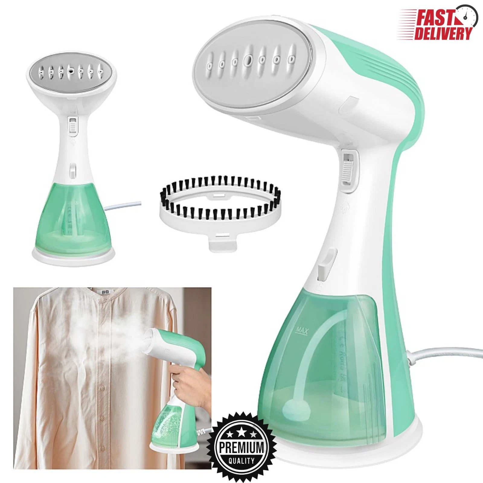 Clothes Garment Steamer 1500W Upright Iron Portable Hand Held Travel Fast Heat