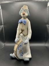 CASADES PROCELAIN CLOWN WITH DRUM, MADE IN SPAIN