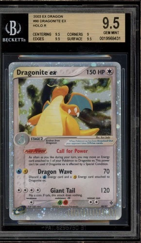 Pokemon Dragonite ex EX Dragon Holo Ultra Rare #90 BGS 9.5