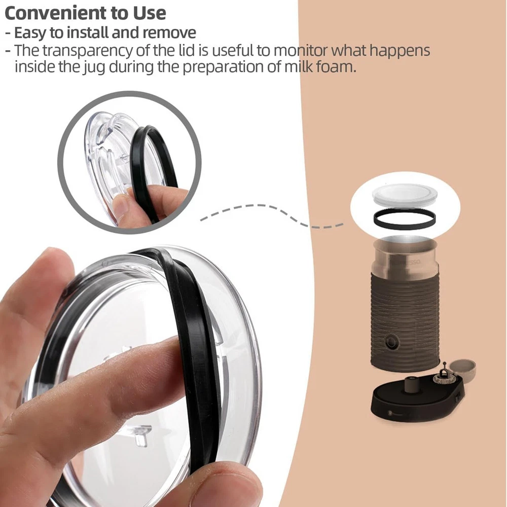 Milk Frother Lid Cover & Seal Replacement Parts for  Aeroccino 32815