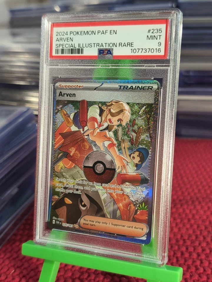 2024 Pokemon PAF EN ARVEN PSA 9 Special Illustration Rare #235 English - Image 3 of 4