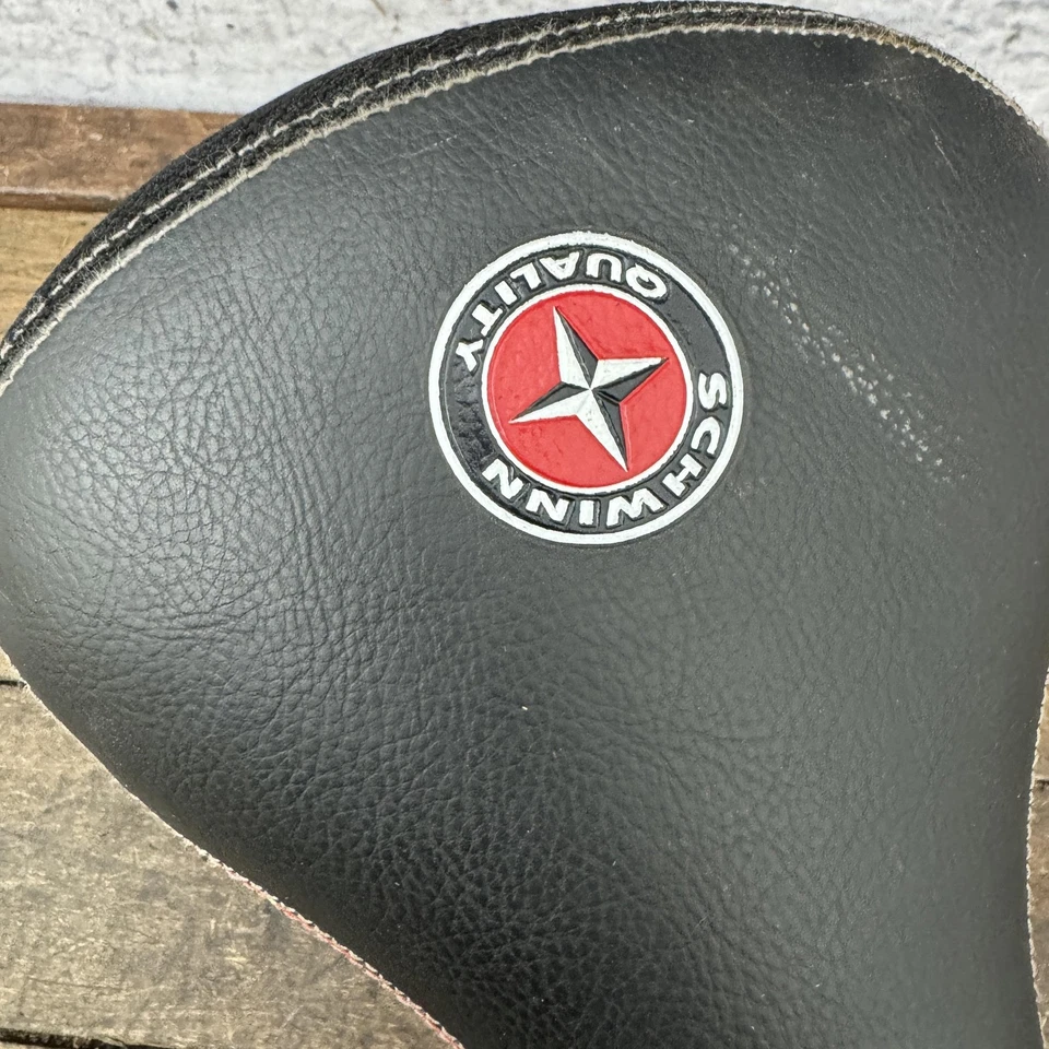 Sillín de asiento de bicicleta Schwinn BMX rojo negro acolchado sofá Flatland años 90 00 vintage Foto 4 de 4