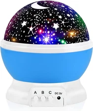 Night Light for Children, Kids Night Light, Moon and Star Projector 360 Degree R