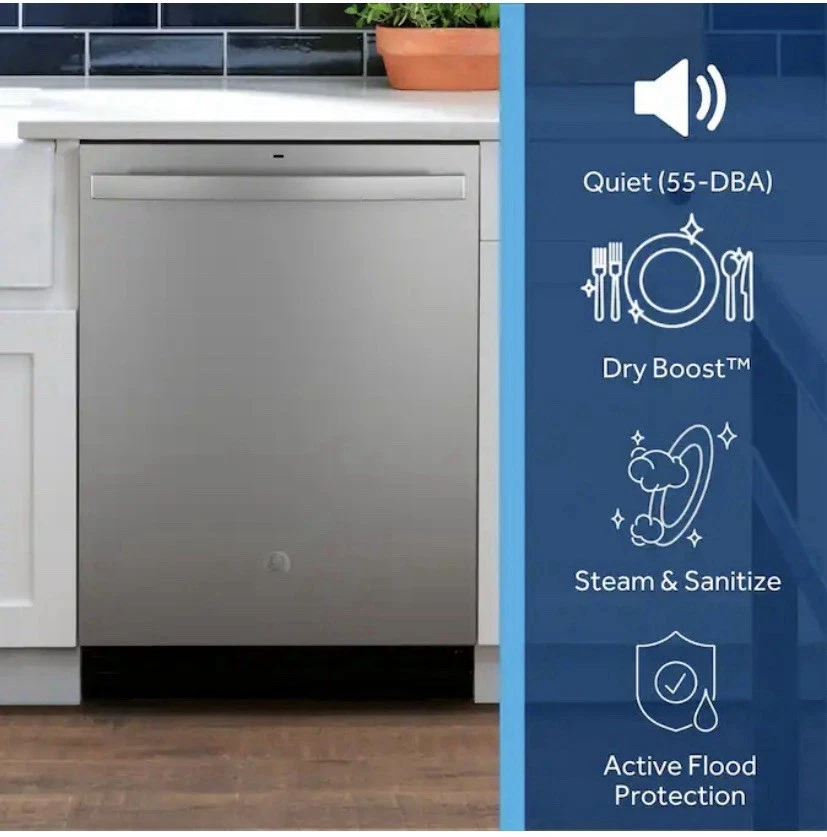 GE 24-in Top Control Built-in Dishwasher GDT535PYVFS Stainless Steel - Image 2 of 3