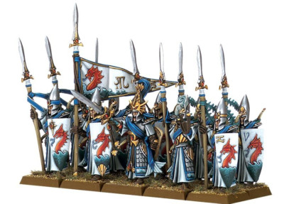 Warhammer TOW High Elf Realms Lothern Guard w/Command (10) NEW NO BOX