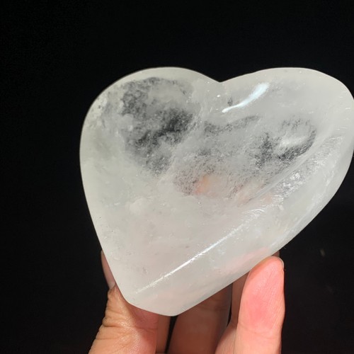520g Natural white crystal Quartz hand Carved ashtray crystal Reiki healing - Picture 7 of 12