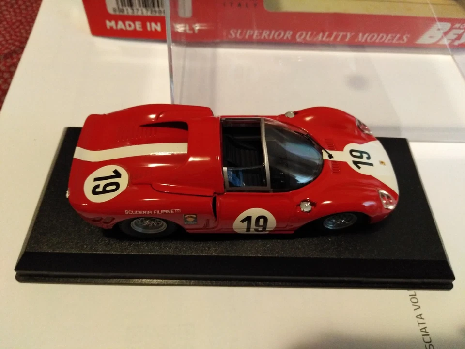 BEST MODEL 1:43 FERRARI 365 P2 MAIRESSE/MULLER LE MANS 1966 NUOVO CON BOX - Immagine 4 di 4