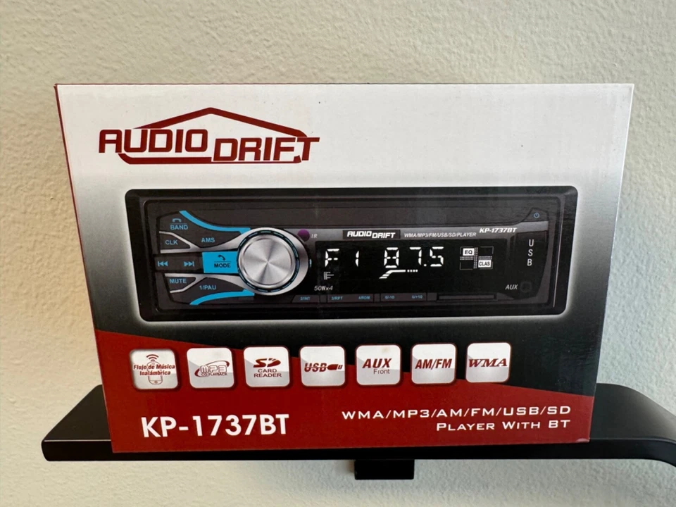 Audiopipe KP1737BT Audiodrift Mechless Single Din Am/fm/bt/usb/ Remote 50x4 Watt - Image 2 of 4