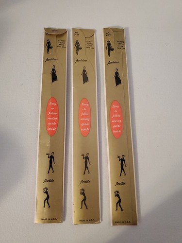 J. & P. Coats Neck Opening Metal Zippers Vintage Set of 3 - Picture 2 of 2