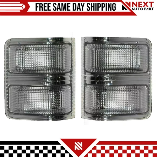 New Tow Mirror Turn Signal Light Smoked Pair For 1999-2016 Ford