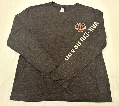 Vail Colorado 11,475 Elevation Heathered Dark Gray Shirt Cotton Blend Duck Co L