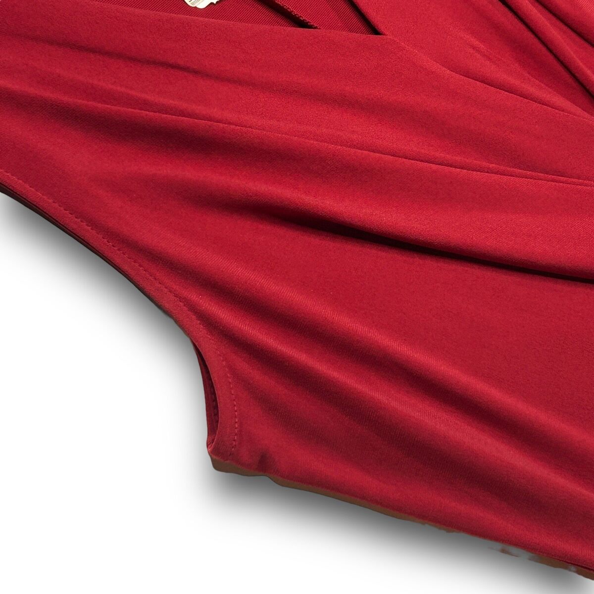 SIMPLY VERA VERA WANG Red Criss Cross Dress Draped Knee SIMPLY VERA VERA WANG Red Criss Cross Dress Draped Knee