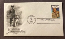 #2102 FDC Crime Prevention, McGriff the Crime Dog on a ArtCraft cachet