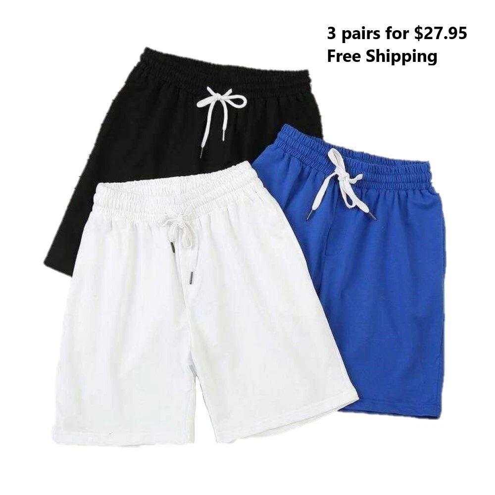 3 Pair - Mens Casual Mesh Basketball Shorts - Two Pocket - Mix & Match