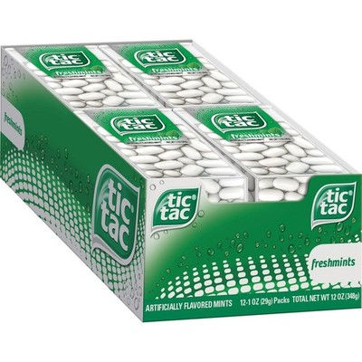 Tic Tac Freshmint Breath Mints Bulk 12 Pack On-The-Go Refreshment 1 Oz Each