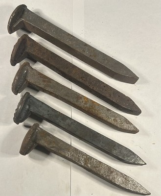 5 Eisenbahn Spikes 6'' Lot für Schmieden, Handwerk, Hof Kunst, Metallbearbeitung