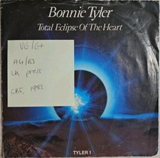 Bonnie Tyler Total Eclipse Of The Heart Vinyl Record 7" VG/G+ TYLER 1 1982