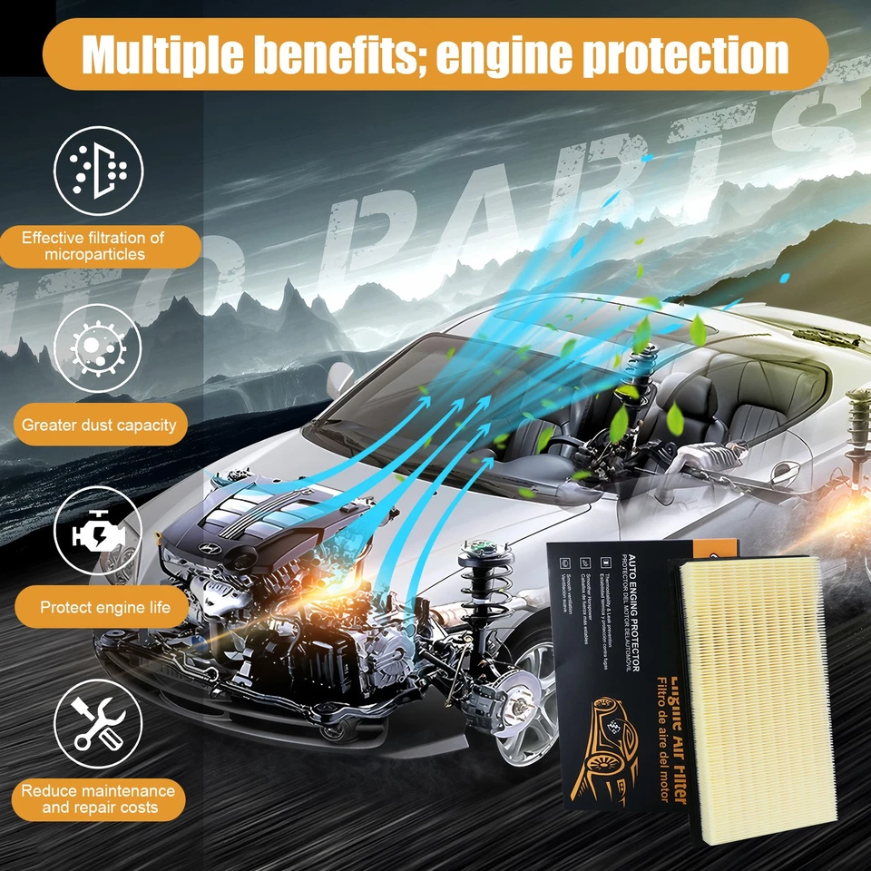 Filtro de aire del motor FA1884 para Ford Taurus 2010-2019 2,0 L 3,5 L Taurus X 2008-2009 Foto 4 de 4