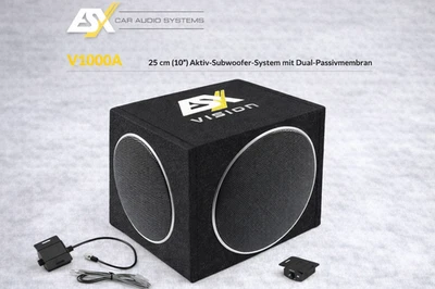 ESX V1000A 25 cm (10”) Aktiv-Subwoofer-System mit Dual-Passivmembran 650 Watt - Bild 1 von 4