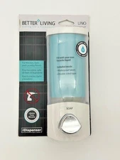 Better Living 1 Chamber Gel Soap Sanitizer Dispenser, White/Translucent 76154-1