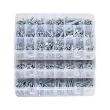 VEVOR 2250 Pcs Bolts Nuts Assortment Kit Metric Imperial Alloy Steel M3 M4 M5