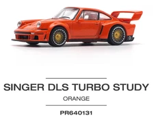 Pop Race Porsche 911 Singer DLS Turbo Study - Orange 1:64 Diecast Car PR640131