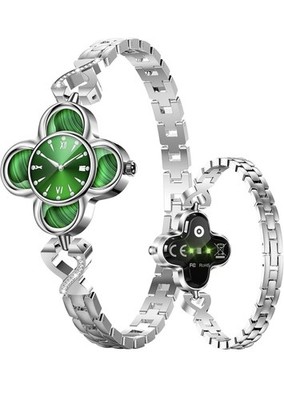 Energy Port Smart Bracelet with heart rate monitorGreen Lucky Clover Smart Brace