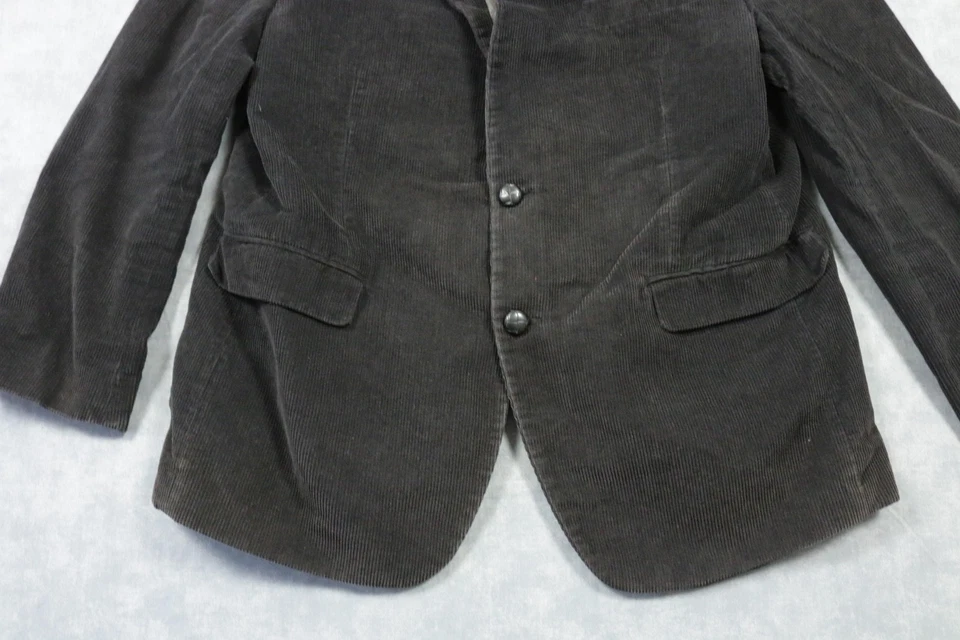 Lauren Ralph Lauren Blazer Mens Large Black Corduroy Elbow Patch 2 Button Jacket - Image 4 of 4