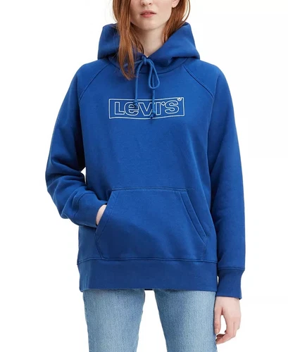 Levi's Women's Graphic Sport Hoodie Navy Size XX-Large - Picture 1 of 3