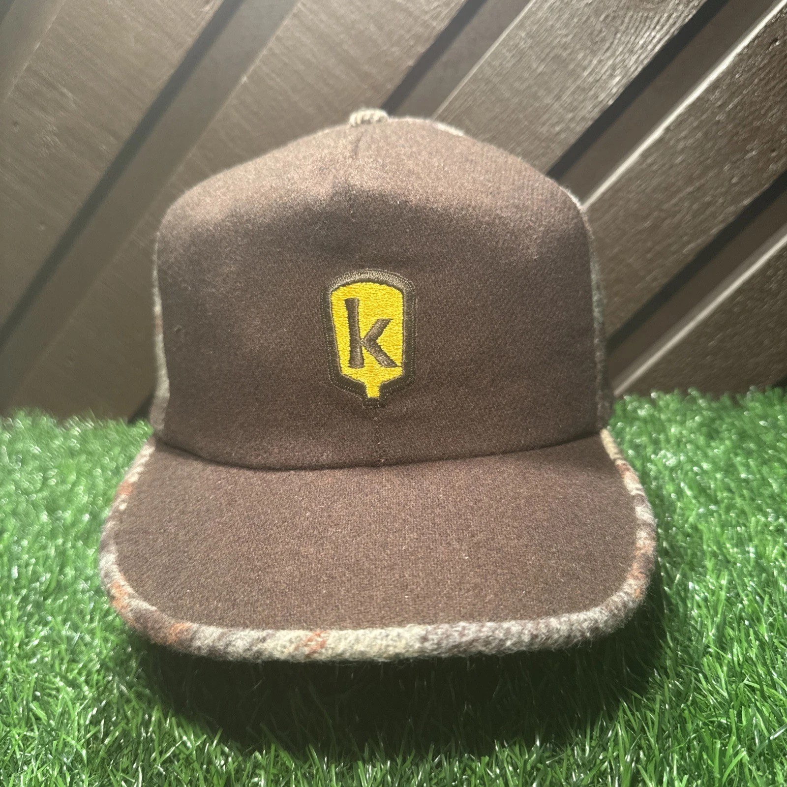VTG Wool Blend Keltgen Seed Plaid Trapper Hat Size XL