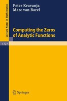 Computing The Zeros Of Analytic Functions Peter Kravanja (U. A.) Taschenbuch