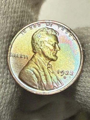 1922 d lincoln cent- choice Lustrous AU+ High Grade Toned