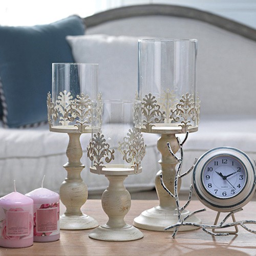 4 Pieces Metal Candlestick Ornament Butter Lamp Holder Tea Lights - Picture 5 of 12