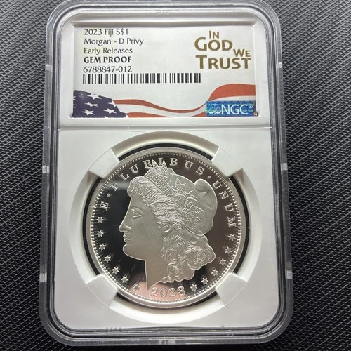 2023 Fiji Morgan Dollar - “D” privy Early Release Gem proof NGC In God We Trust