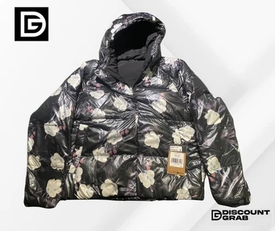 The North Face G North Down Jacket Girls XL (14/16) Black Floral –