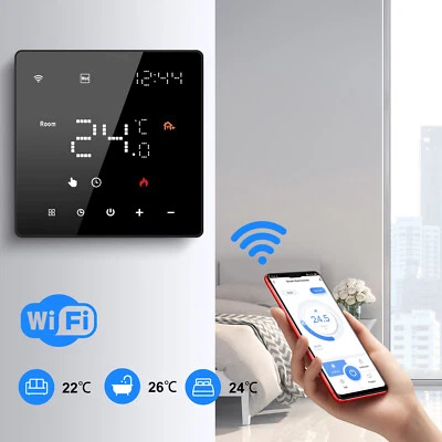 CONENTOOL Digital WIFI Thermostat Raumthermostat Programmierbare Fußbodenheizung Schwarz