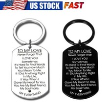 To My Love Keychain Gift for Husband Wife Anniversary Valentines Day Birthday US