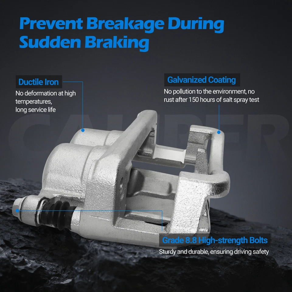 Rear Disc Brake Calipers w/ Bracket Left & Right for 2008-2010 Hyundai Sonata Foto 4 de 4