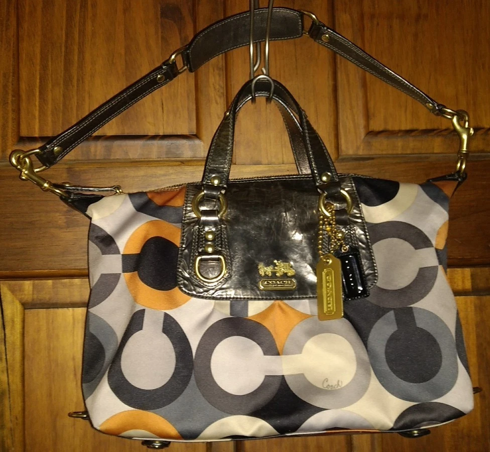 White coach bag with multi colored c's new arrivals