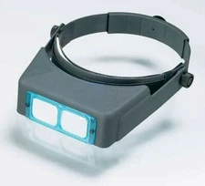 Donegan OptiVisor DA-3 Headband Magnifier Binocular 1.75X Optical Glass Lens