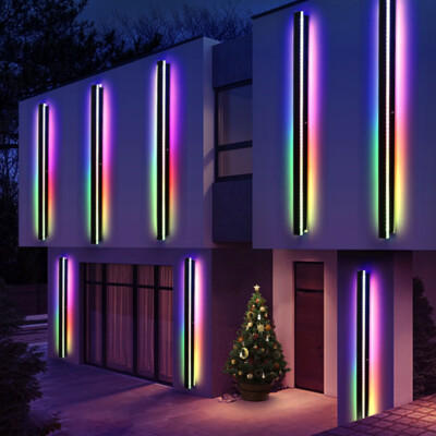 #ad #ad Outdoor Wall Lamp RGB IP65 Waterproof Modern Aluminum Patio Garden Wall Light $227.00