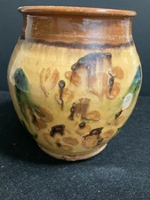 Antique Romanian country pitcher clay jug pot traditional rustic pottery folk 