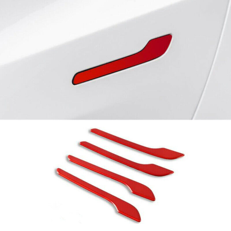 Red Car Exterior Door Handle Cover For Tesla Model Y 2020-2023 Car  Accessaries