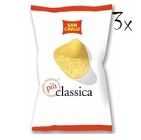 3X San Carlo Classica Chips Patatine Kartoffelchips Gesalzen 50G Kartoffel Chips
