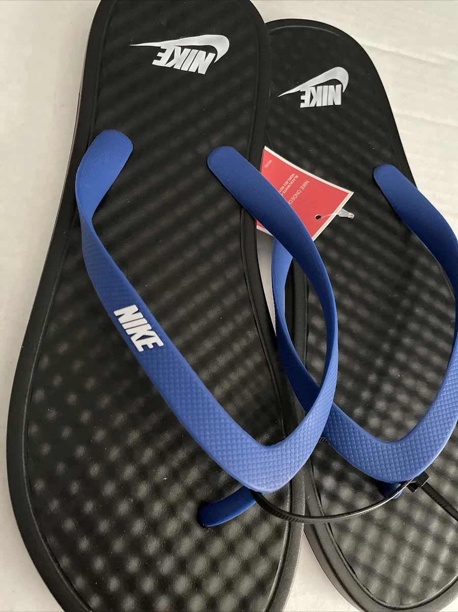 Flip flops blue and black sale