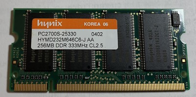 PC2700S-25330 Hynix 256MB DDR 333MHZ HYMD232M646D6-J AA