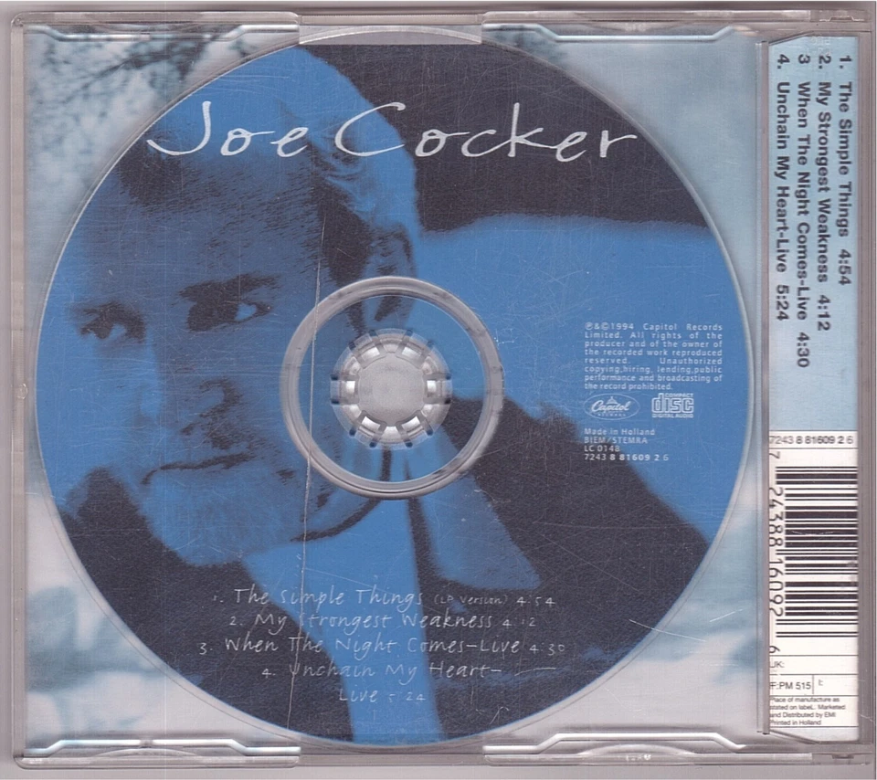 Joe Cocker - The Simple Things (Maxi-CD 1994) - Bild 2 von 2