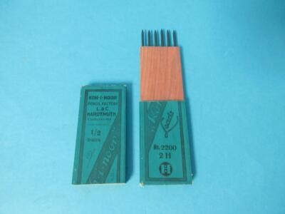 VINTAGE L&C HARDTMUTH KOH-I-NOOR LEAD REFILL 2H #2200 29 SIX PACK ANTIQUE BOX